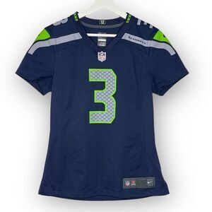 Nike NFL Jersey Players Seattle Seahawks #3 Russell Wilson Women's Size Small